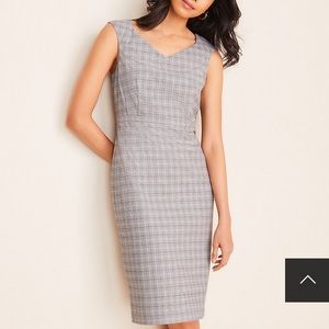 DONATING TODAY 2/7!  NWOT Ann Taylor Plaid Sheath Dress Gray 6T